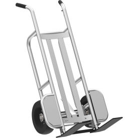 Aluminum Mini Pallet Truck with Brakes, 1000 lb Capacity, Silver view 2
