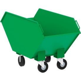 Steel Waste & Chip Truck, 2/3 Cu. Yd. Capacity 2000 lb., Green view 2