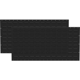 Louvered Wall Panel, 36"W x 18"H, Black, Pack of 2 view 2