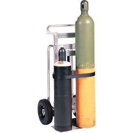 Valley Craft® Double Cylinder Hand Truck For 9" Dia. Cylinders 600 lb. Capacity