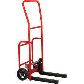 Multi-Use Transmission Forks Hand Truck with Rubber Wheels, 800 lb. Cap., Red view 2