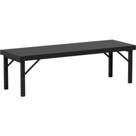 Welded Work Table, 84 x 36", Adjustable Height, Steel Square Edge view 2