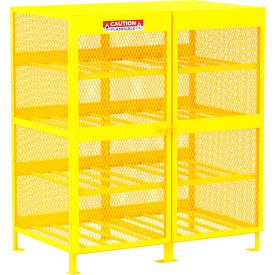 Horizontal Gas Cylinder Storage Cabinet, 16 Cylinders Capacity, 62"W x 40"D x 71"H view 2