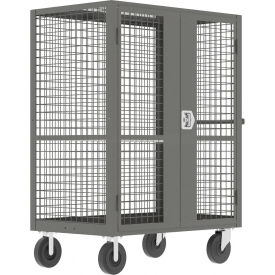 Security Cart with 1 Adjustable Shelf, 2000 lb. Cap., 51"L x 30"W x 66"H, Gray view 2
