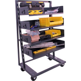 Single Sided Heavy Duty A-Frame Truck, 4 Trays, 2500 lb. Cap., 38"L x 25"W x 63"H view 2