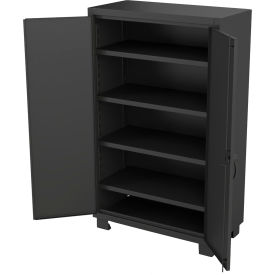 Flush Door Heavy Duty Storage Cabinet, All-Welded, 48"W x 24"D x 78"H, Gray view 2