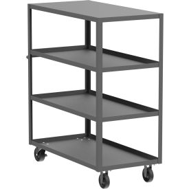 Steel Flat Top Utility Cart with 4 Shelves, 3600 lb. Capacity, 53"L x 24"W x 56"H view 2