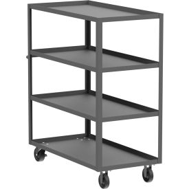 Steel Utility Cart with 4 Shelves, 3600 lb. Capacity, 53"L x 24"W x 56"H view 2