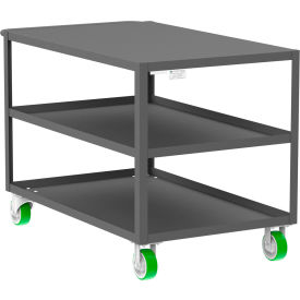 Steel Flat Top Utility Cart with 3 Shelves, 2000 lb. Capacity, 53"L x 30"W x 36"H view 2