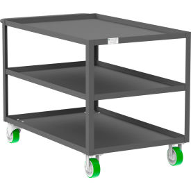 Steel Utility Cart with 3 Shelves, 2000 lb. Capacity, 53"L x 30"W x 36"H view 2