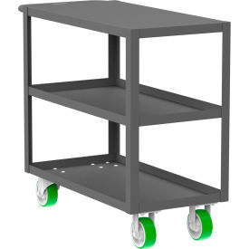 Steel Flat Top Utility Cart with 3 Shelves, 2000 lb. Capacity, 41"L x 18"W x 36"H view 2