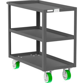 Steel Utility Cart with 3 Shelves, 2000 lb. Capacity, 41"L x 18"W x 36"H view 2