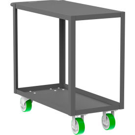 Steel Flat Top Utility Cart with 2 Shelves, 2000 lb. Capacity, 41"L x 18"W x 36"H view 2