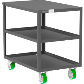 Steel Flat Top Utility Cart with 3 Shelves, 2000 lb. Capacity, 41"L x 24"W x 36"H view 2