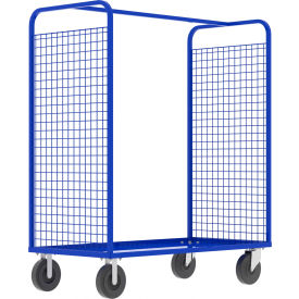2-Sided Stock Picking Cage Cart, 57"L x 30"W, 1600 lb. Capacity, Blue view 2