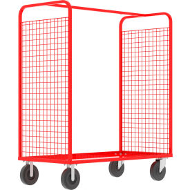 2-Sided Stock Picking Cage Cart, 57"L x 30"W, 1600 lb. Capacity, Red view 2