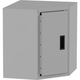 Valley Craft® Corner Wall Mountable Storage Cabinet 21"W x 21"D x 24"H All-Welded Silver 