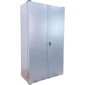 Valley Craft Deep Door Deluxe Storage Bin Cabinet 24 Bins All-Welded 48"W x 24"D x 78"H Silver 