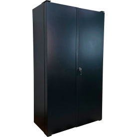 Valley Craft Deep Door Deluxe Storage Bin Cabinet 24 Bins All-Welded 36"W x 24"D x 78"H Black 