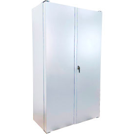 Valley Craft Deep Door Deluxe Storage Bin Cabinet 24 Bins All-Welded 36"W x 24"D x 78"H White 