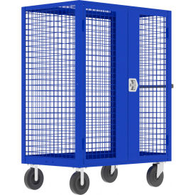 Security Cart, 51"L x 30"W x 66"H, 2000 lb. Cap., Blue view 2