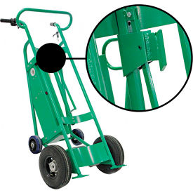 4-Wheel Powered Drum Truck, Fiber Chime Hook, Pneumatic Wheels, 800 lb. Cap. view 2