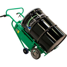 4-Wheel Powered Drum Truck, Standard Chime Hook, Solid Rubber Wheels, 800 lb. Cap view 2