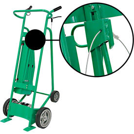 4-Wheel Powered Drum Truck, Cable Chime Hook, Solid Rubber Wheels, 800 lb. Cap. view 2