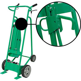 Powered Drum Truck, Locking Cover Chime Hook, Solid Rubber Wheels, 800 lb. Cap. view 2