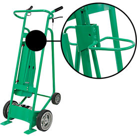 4-Wheel Powered Drum Truck, Plastic Chime Hook, Solid Rubber Wheels, 800 lb. Cap. view 2