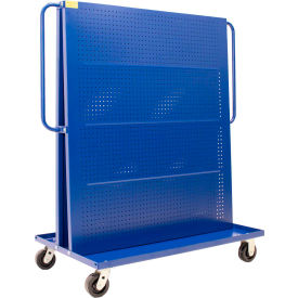 Valley Craft Modular A-Frame Bin Cart F89546 w/2 Round-Peg Pegboard Panels 48"W x 30"D x 62"H, Blue Valley Craft Modular A-Frame Bin Cart F89546 w/2 Round-Peg Pegboard Panels 48"W x 30"D x 62"H, Blue