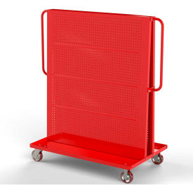 Valley Craft Modular A-Frame Bin Cart F89546 w/2 Round-Peg Pegboard Panels 48"W x 30"D x 62"H, Red Valley Craft Modular A-Frame Bin Cart F89546 w/2 Round-Peg Pegboard Panels 48"W x 30"D x 62"H, Red
