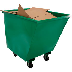 Valley Craft® Steel Mobile Hopper 1 Cu. Yd. Capacity 2000 lb. Cap. Green
