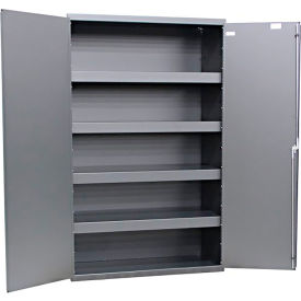 Heavy Duty Shelf Cabinet, 14 Gauge, 36"W x 18"D x 72"H, Gray view 2