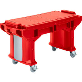 Cambro VBRTLHD6158 - Versa Food Bars™Work Table Cold Food 72"" x 29"" (Low) Hot Red