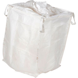 Fabric FIBC Bulk Bag, 36"L x 36"W x 55"H, 3300 lb Capacity, White view 2