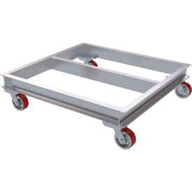 Aluminum Channel Dolly with Poly-On-Steel Casters, 2000 lb. Capacity, 42" x 40" view 2