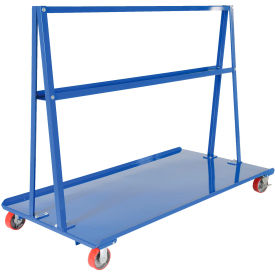 Steel A-Frame Cart, 72"L x 36-11/16"W x 56"H, 2000 lb. Capacity, Blue view 2