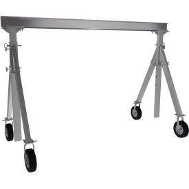 Adjustable Height Aluminum Gantry Crane, 12'W x 8-11/16'H, Pneumatic Casters, 1500 lb. Cap view 2