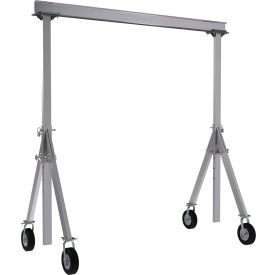 Adjustable Height Aluminum Gantry Crane, 15'W x 12-1/2'H, Pneumatic Casters, 1500 lb. Cap view 2