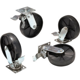 Vestil Total Locking Swivel Casters For Aluminum Gantry Cranes 8" Dia. 2000/4000 lb. Cap. Pk of 4 
