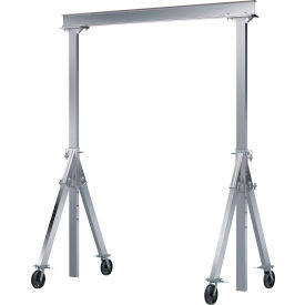 Vestil Adjustable Height Aluminum Gantry Crane 12W x 12H Steel Casters 4000 lb. Capacity 