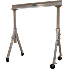 Adjustable Height Aluminum Gantry Crane, 15'W x 8-3/16'H, Phenolic Casters, 4000 lb. Capacity view 2