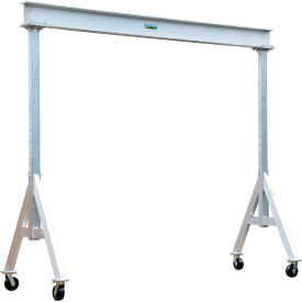 Adjustable Height Aluminum Gantry Crane, 12'W x 10-3/16'H, Phenolic Casters, 6000 lb. Cap view 2