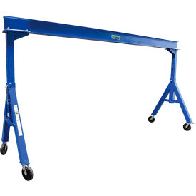 Steel Adjustable Height Gantry Crane, 20'W x 14-1/16'H, Phenolic Casters, 4000 lb. Capacity view 2