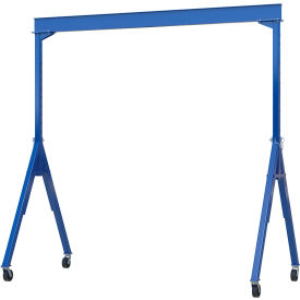 Steel Adjustable Height Gantry Crane, 15'W x 10-1/16'H, Phenolic Casters, 6000 lb. Capacity view 2
