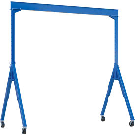 Adj. Height Steel Gantry Crane with Total Locking Casters, 20'W x 16-1/16'H, 8000 lb. Cap view 2
