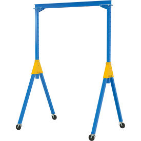 Vestil Adj. Height Steel Knock Down Gantry Crane w/ Total Locking Casters 10W x 12H 2000 lb. Cap 