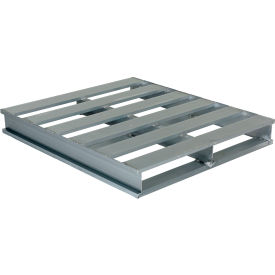 Aluminum Heavy Duty Pallet, 2-Way Entry, 48" x 42-1/8", 6000 lb Capacity, Silver view 2