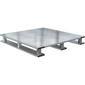 Heavy Duty Closed Deck Half Pallet, Aluminum, 4-Way Entry, 24" x 24", 4000 Lb Static Capacity view 2